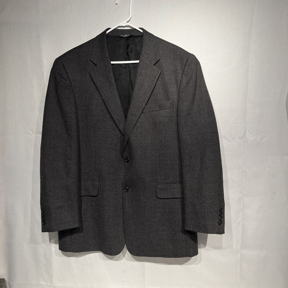 Jos. A Bank Travelers Collection Men's Sz 46R‎ Gray Suit Jacket Wool 100% Preppy
